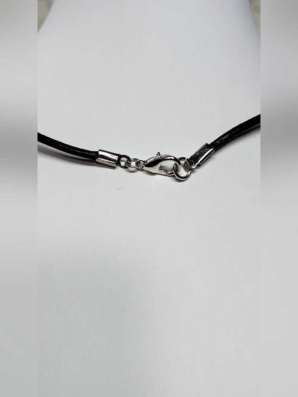 Black Onyx Wire-Wrapped Pendant Necklace with Silver Plated Copper Wire